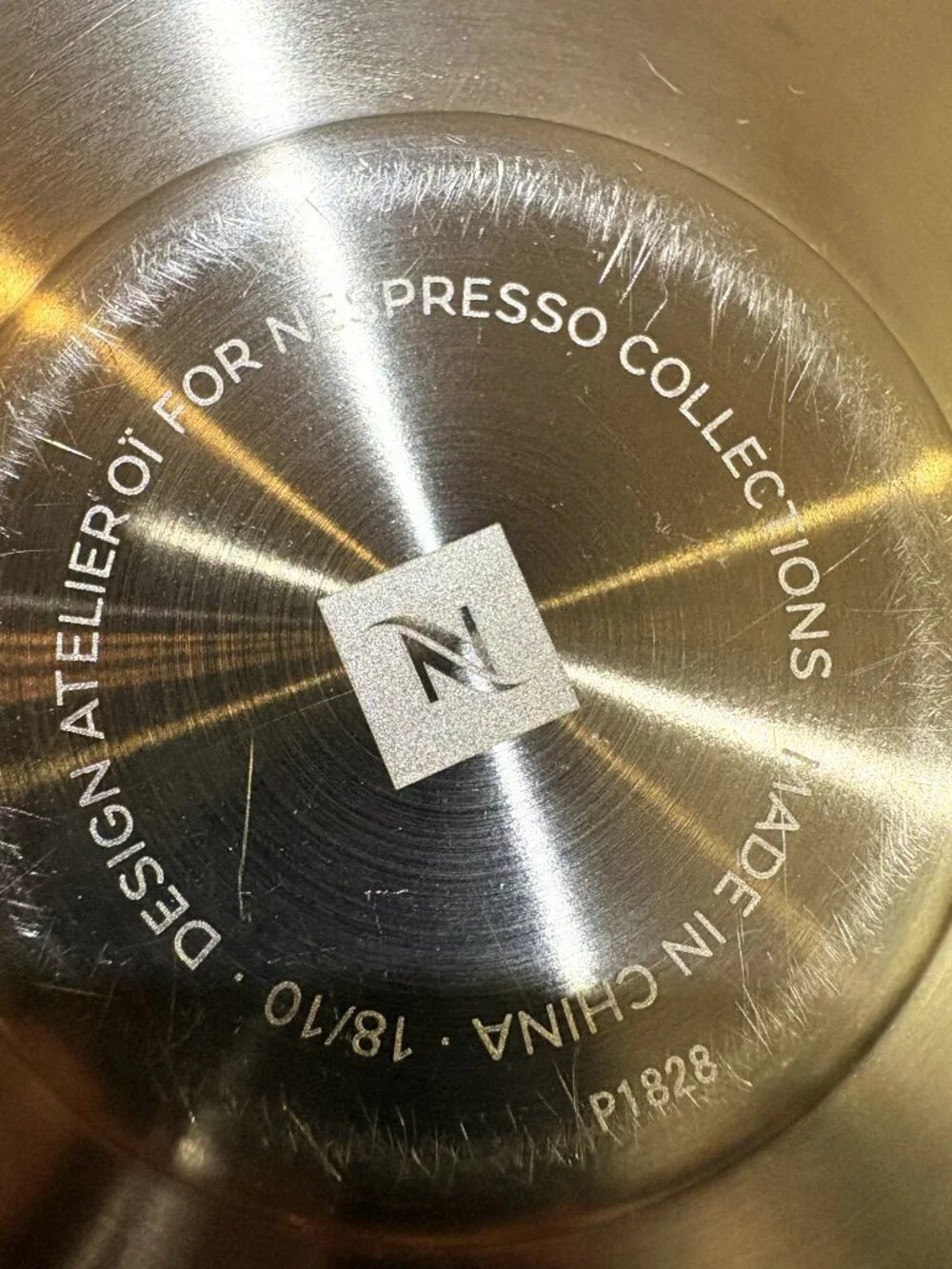 Set of 3 Nespresso Stainless Steel 18/10 Saucers 4 5/8